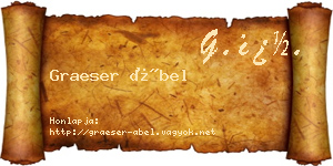 Graeser Ábel névjegykártya
